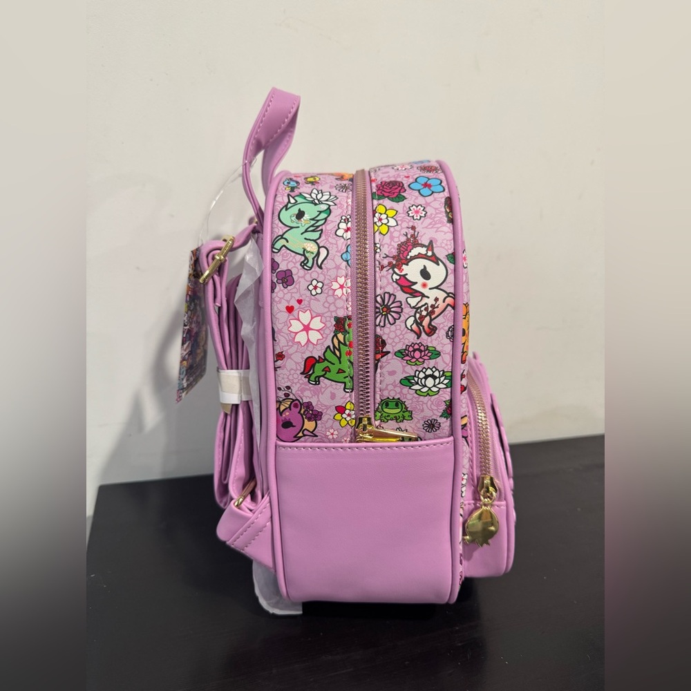 Tokidoki Unicorno and Friends Floral Mini Backpack - Picture 4 of 10